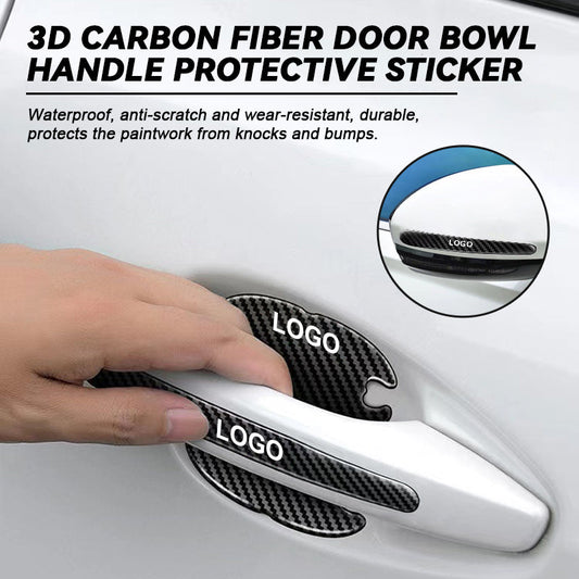 3D Carbon Fiber Door Bowl Handle Protective Sticker