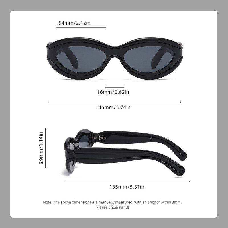 Cat-Eye Color Block UV Protection Sunglasses