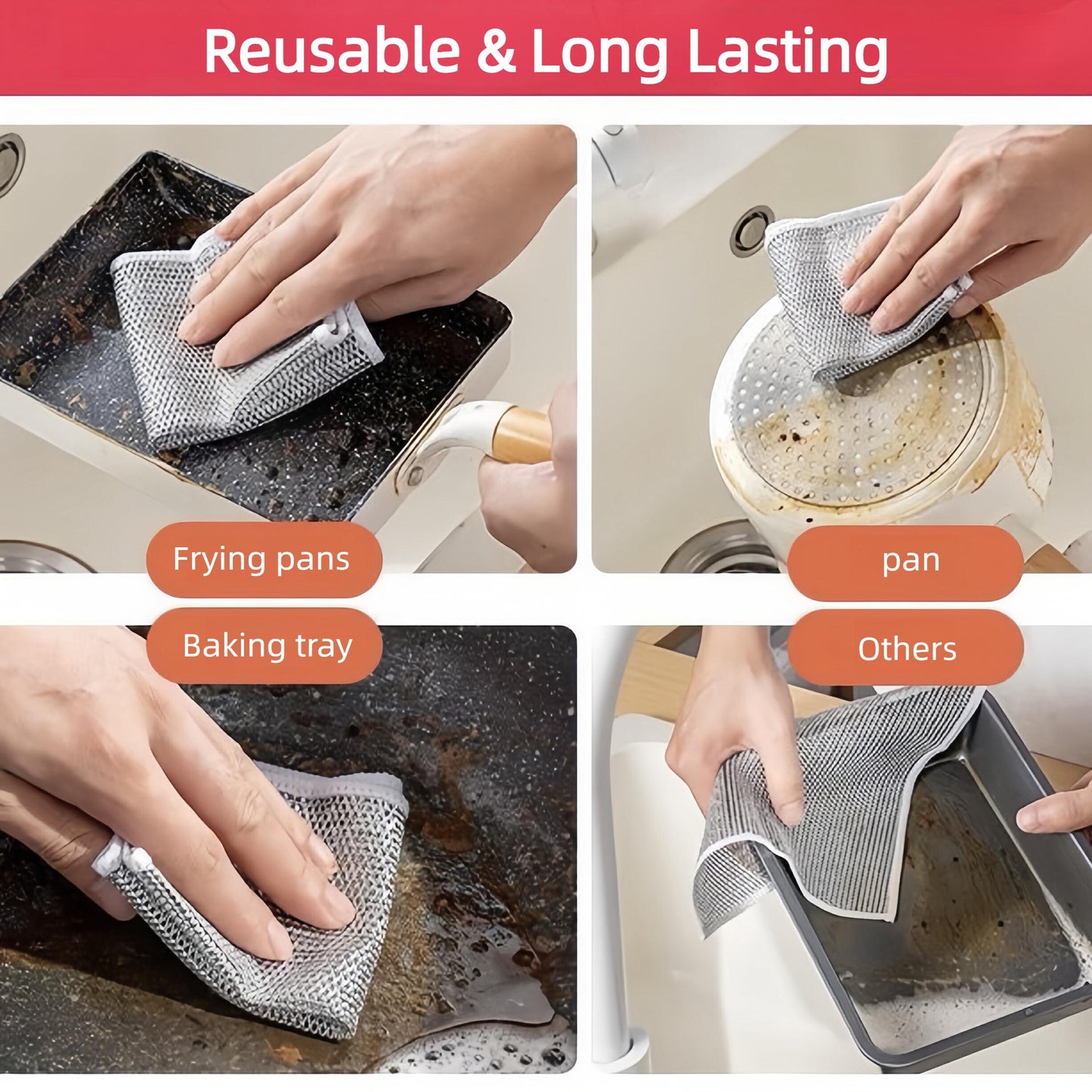 ✨Last Day 49%OFF ✨2024 Multipurpose Wire Miracle Cleaning Cloths